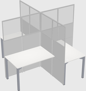 Quad office cubicles