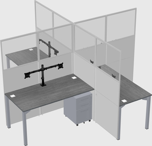 Quad office cubicles
