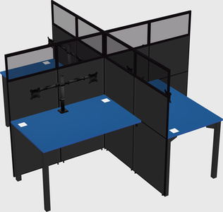 Quad office cubicles