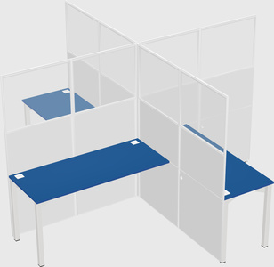 Quad office cubicles