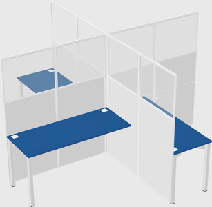 Quad office cubicles