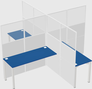 Quad office cubicles