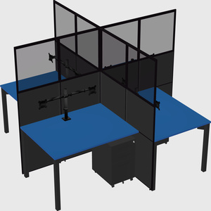 Quad office cubicles