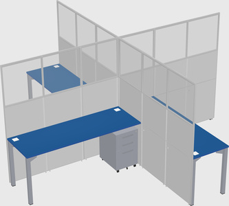 Quad office cubicles
