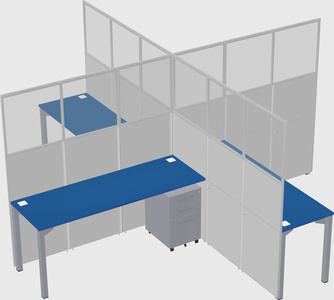 Quad office cubicles