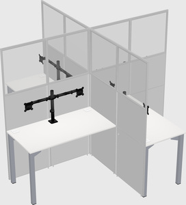 Quad office cubicles