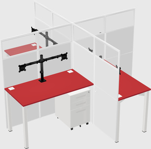 Quad office cubicles