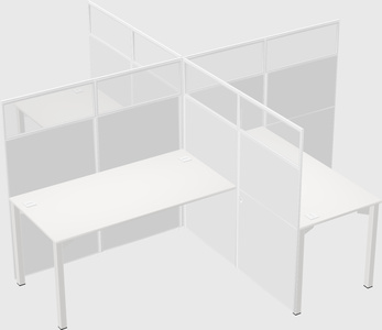 Quad office cubicles