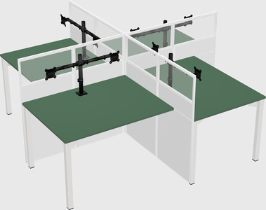 Quad office cubicles