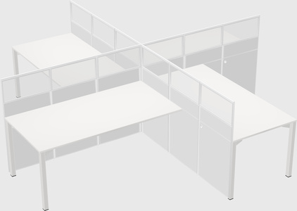Quad office cubicles