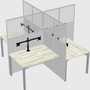 Quad office cubicles