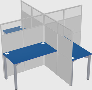 Quad office cubicles