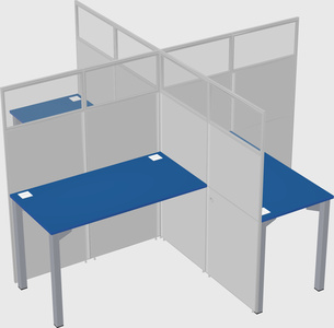 Quad office cubicles