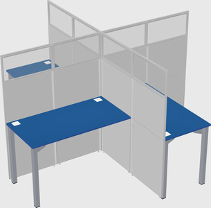 Quad office cubicles