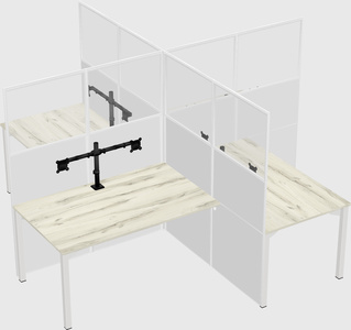 Quad office cubicles