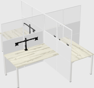 Quad office cubicles