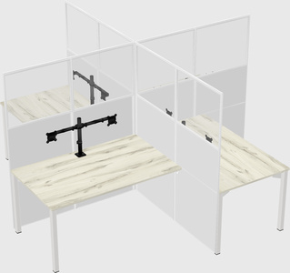 Quad office cubicles