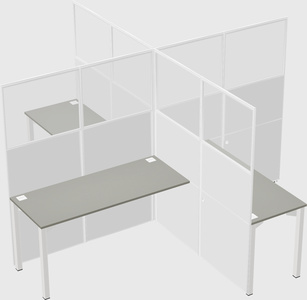 Quad office cubicles
