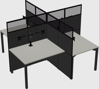 Quad office cubicles