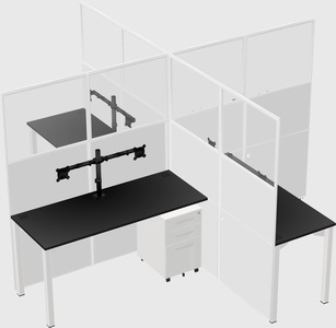 Quad office cubicles