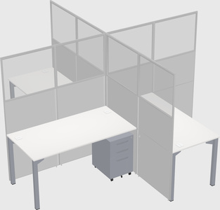 Quad office cubicles