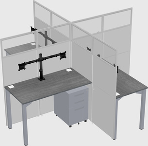 Quad office cubicles