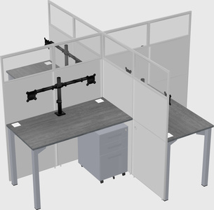 Quad office cubicles