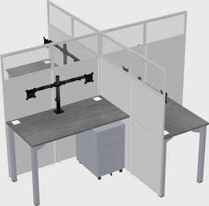 Quad office cubicles