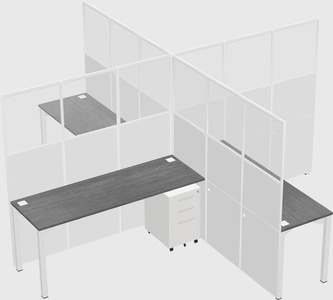 Quad office cubicles