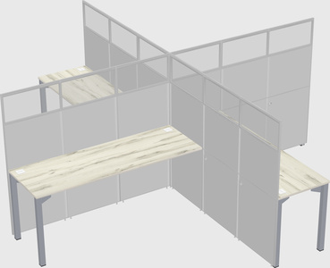 Quad office cubicles