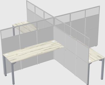 Quad office cubicles