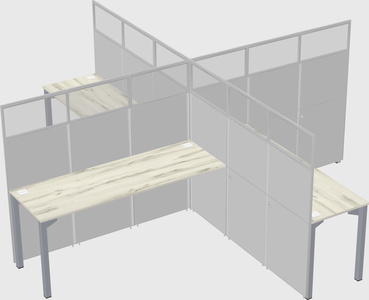 Quad office cubicles