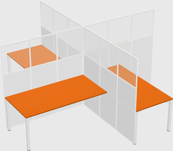 Quad office cubicles