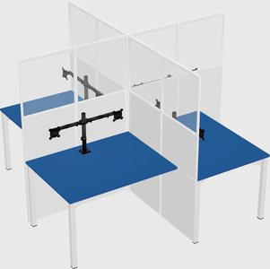 Quad office cubicles