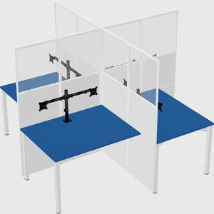 Quad office cubicles