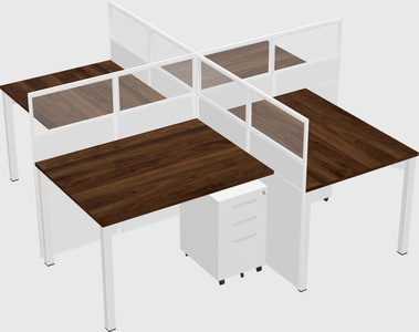 Quad office cubicles