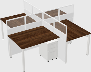 Quad office cubicles