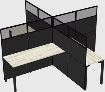 Quad office cubicles
