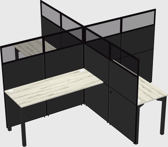 Quad office cubicles