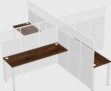 Quad office cubicles