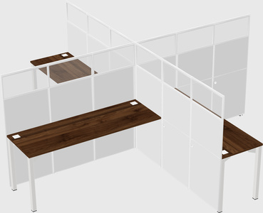 Quad office cubicles