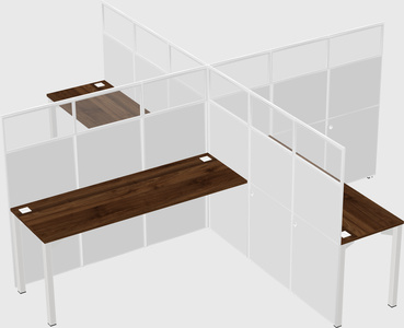 Quad office cubicles