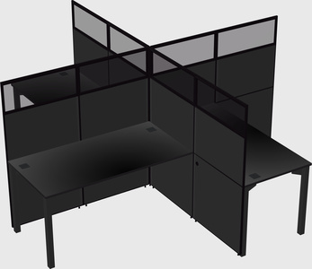 Quad office cubicles