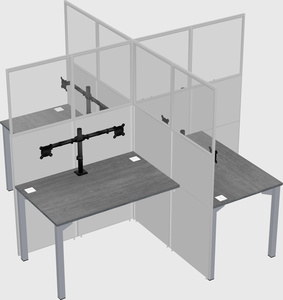 Quad office cubicles