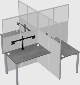 Quad office cubicles
