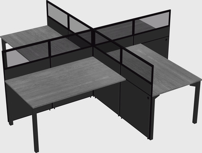 Quad office cubicles