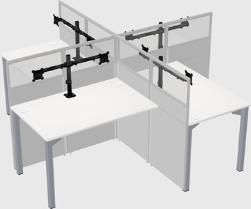Quad office cubicles