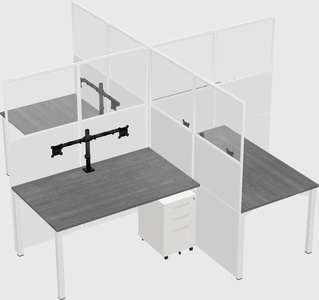 Quad office cubicles