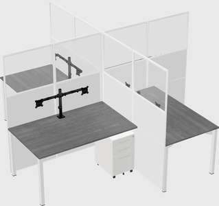 Quad office cubicles