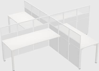 Quad office cubicles